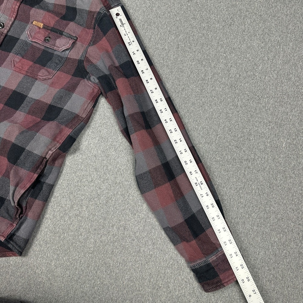 Orvis Classic Collection Flannel Shirt Mens XL Red Gray Buffalo Plaid Heavy - Picture 5 of 7